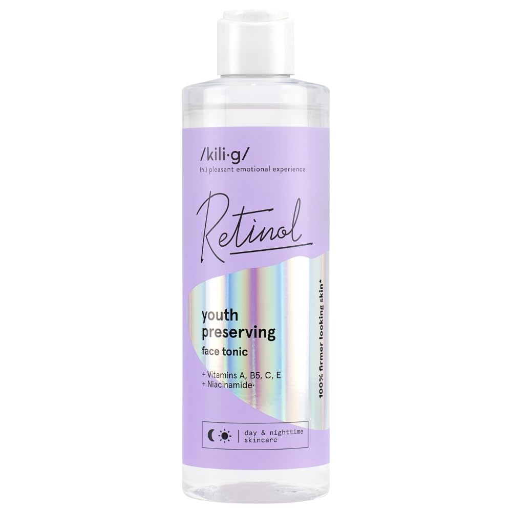 KILIG Zestaw pielęgnacji skóry z retinolem – krem Pro-Retinol 50 ml, serum na noc 30 ml, żelowa maska do twarzy (3×7 ml) i tonik 250 ml – pielęgnacja przeciwstarzeniowa