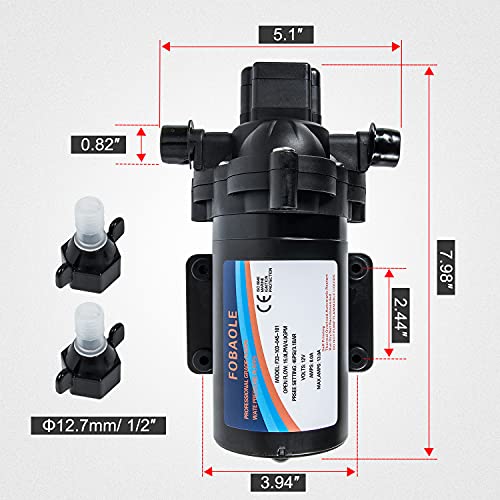 12V Fresh Water Pump Camper Water Pump With Pressure Switch 33Series