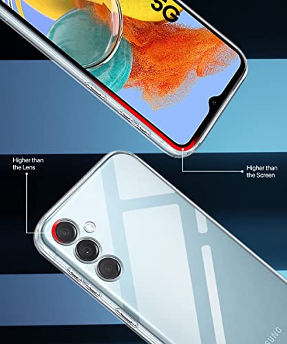 Image of Prolet Silicone Samsung Back Cover Case, Scratch Resistant Protective Crystal Clear Transparent Shock Proof Bumper Back Cover Case for Samsung Galaxy M14 5G-Transparent