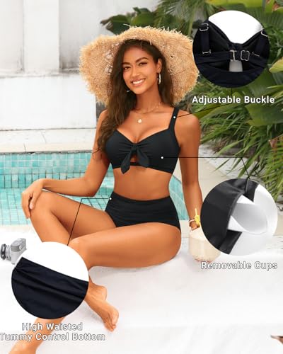 Model wearing Tempt Me Two Piece Bathing Suit