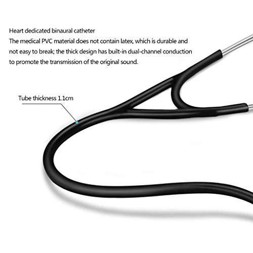 RUIVE Zwarte Enige Hoofd Stethoscoop, Huis Professionele Oortje voor Kinderen Kindergeneeskunde Cardiopulmonale - Image 8