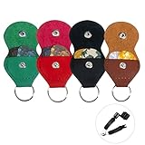 HNDJYT Guitar Pick Keychain Holder,PU leather Guitar Plectrums Bag,Plectrum Key Fob Cases Bag,Gift f