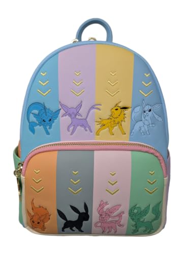 Loungefly Pokemon Eeveelutions Womens Double Strap Shoulder Bag Purse (Multi)