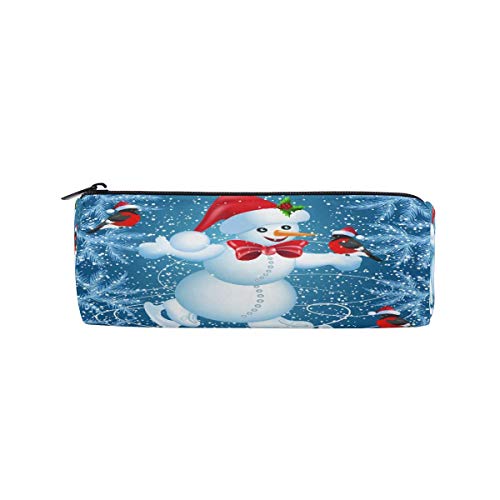 Preisvergleich Produktbild Federmäppchen Schneemann Schlittschuhe Red Bullfinch Schneeflocke Münz Geldbörse Beutel Briefpapier Beutel Make-up Tasche