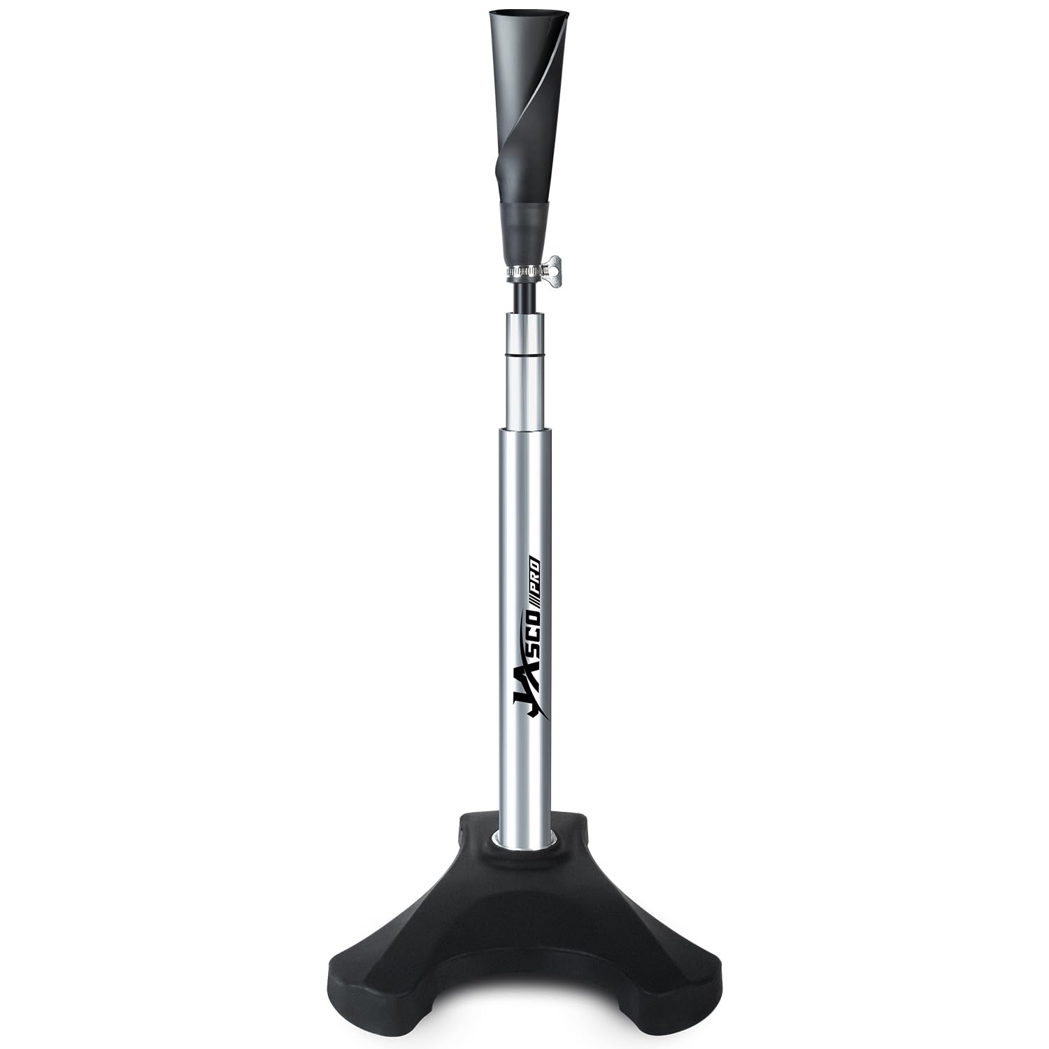 Batting Tee for Baseball and Softball,Triangular Base Ultra Stable Baseball Tee with Hand-Rolled Rubber Top,Premium Stem Softball Tee,Height Adjustable 24 to 46 inches for Kids and Adults