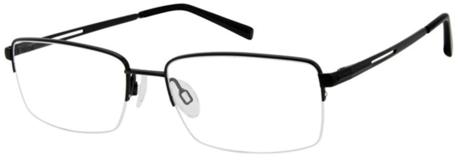 Charmant Titanium Perfection Eyeglasses 11461 Black BK