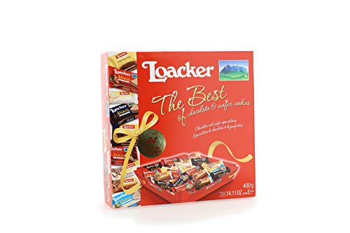 Loacker Mix Wafer & Chocolate Specialties 400g / 14.11 oz., party assortment of 44 Loacker's favorite individually wrapped mini wafer & chocolate specialties