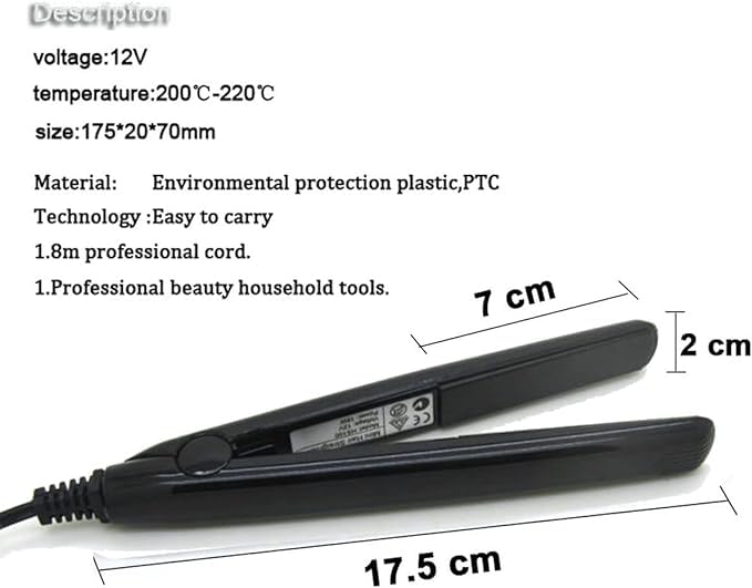 MI NI 12V Plancha de Pelo Portátil para Carro miniatura 4