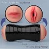 Masturbador masculino, estimulador de pene de doble extremo con abertura | Aberturas realistas, material TPE, canal interno texturizado, longitud de 21 cm, tamaño compacto discreto, diseño manual portátil. 4
