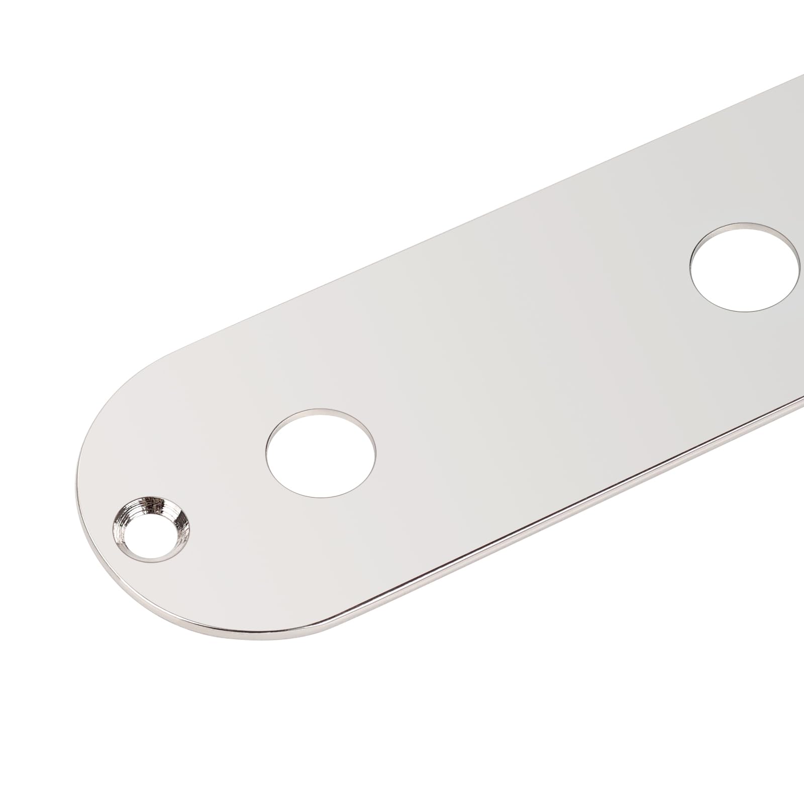 Banworks Guitar Control Plate 10mm (25/64") Potentiometer Holes Narrow Pot Hole Spacing and Angled Switch Slot Steel Switch Control Plate for Telecaster Tele Electric Guitar JT/KZB-03 Nickel - Image 4