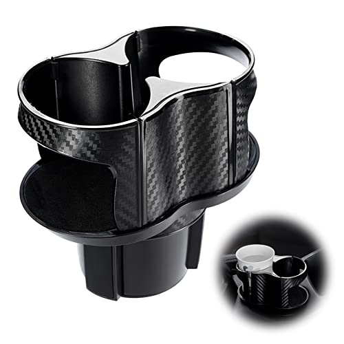 Adaptador Expansor Portavasos 2 en 1 para Auto Negro miniatura 1