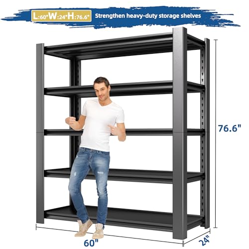 766hheavydutygarageshelvingunit60wadjustablemetalstoragerack5tiermetalshelves24dindustrialshelvingforgaragebasementworkshopheavydutystorageshelf1pack Urban Country Home Decor 766 h heavy duty garage shelving unit 60 w adjustable metal storage rack 5 tier metal shelves 24 d industrial shelving for garage basement workshop heavy duty storage shelf1pack urban country home decor