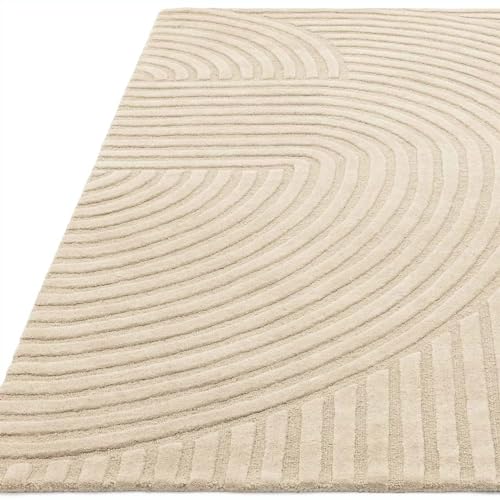 Image of FloorFusion inchWoolen Monterial Design Premium Carpet for Living Room Bedroom Drawing Room Hall and Floor Size 4 x 6 feet (120x180 cm) Color Biege