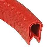 Red edge trim standard size U extrusion | U Height: 17/32', Grip range: 3/64' - 9/64' (5 feet)
