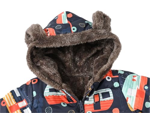 Boys Winter Fleece Hooded Jacket Toddler Kids Cute Warm Padded Coat Outerwear4