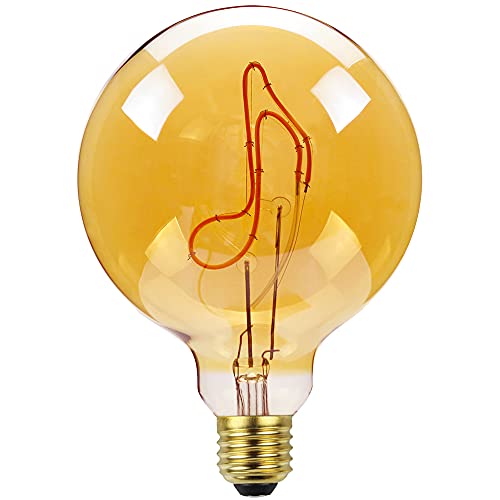 LightingDesigner Bombilla Edison LED Vintage Bombilla de 4 W Regulable Lámpara de Mesa Bombilla Especialidad Decorativa (nota musical) Cover