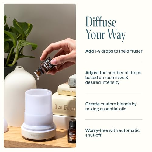 Image of Cliganic Essential Oil Diffuser Set for Home, Aromatherapy Kit with 4 Oils