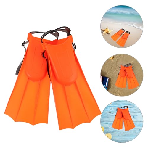 Swim Training Flippers 1 Pair EVA PVC Orange for Kids and Adults miniatura 6