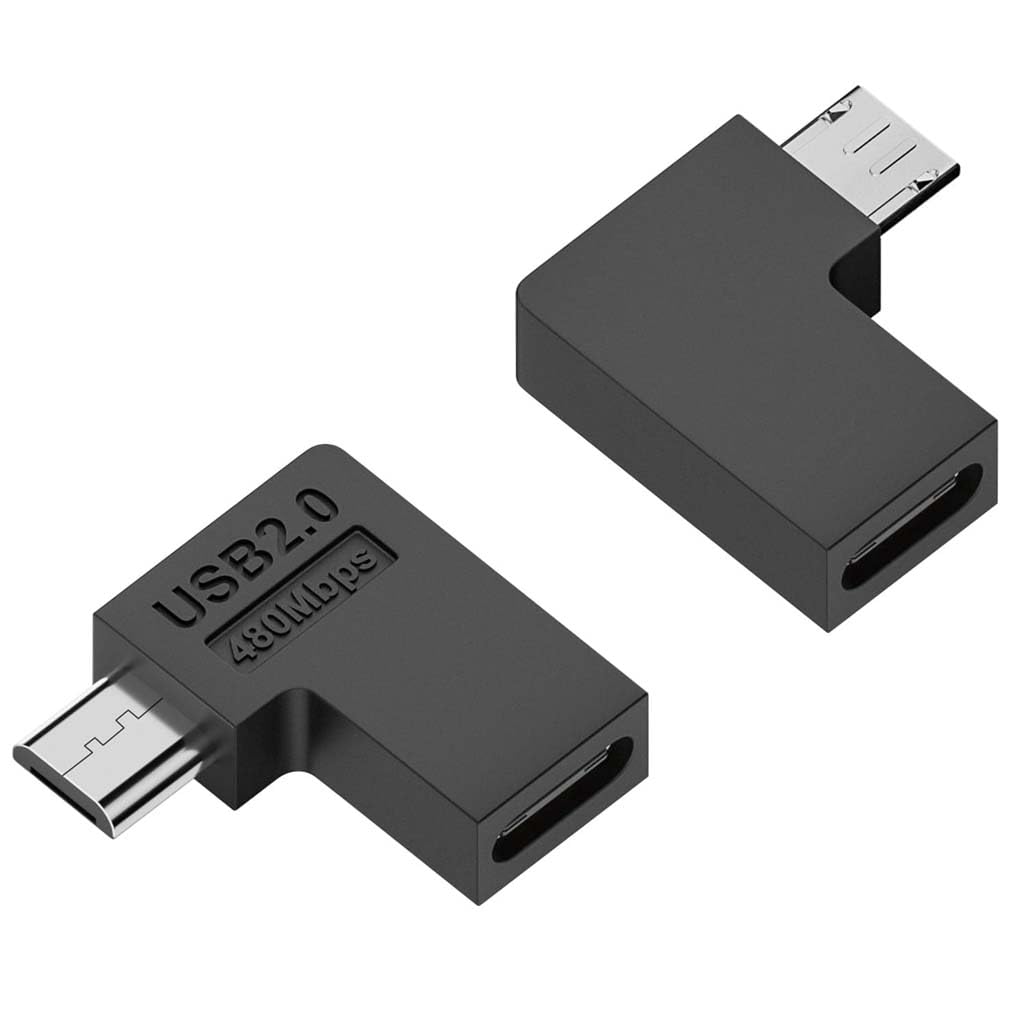 TECPHILE L-Shape Type-C Female to Micro USB Male Adapter Converter, 10W Fast Charging, 480Mbps Data Transfer, USB-C Charging Connector for Micro Devices, Cameras, MP3/MP4 Player (Pack of 2)-picture-11