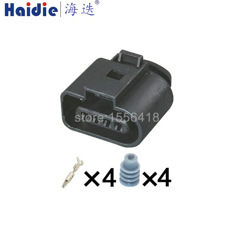 1-20Sets 4 Pin 1.5 MM Lntake Pressure Sensor Plug Automotive Wire Waterproof Connector 1J0973704 1K0973804 - (Color: Male Set, Package: 20sets)