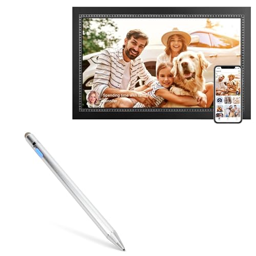 BoxWave Stylus Pen Compatible with ryesug Digital Picture Frame 15.6 in - AccuPoint Active Stylus, Electronic Stylus with Ultra Fine Tip - Metallic Silver