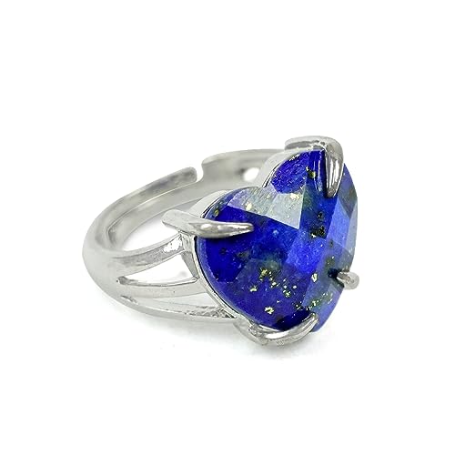 Image of Reiki Crystal Products Adjustable Rings, Amethyst, Black tourmaline, Goldstone brown, Green Jade, Lapis Lazuli, Opalite, Red Jasper, Rose Quartz, Tiger eye, Gemstone Ring