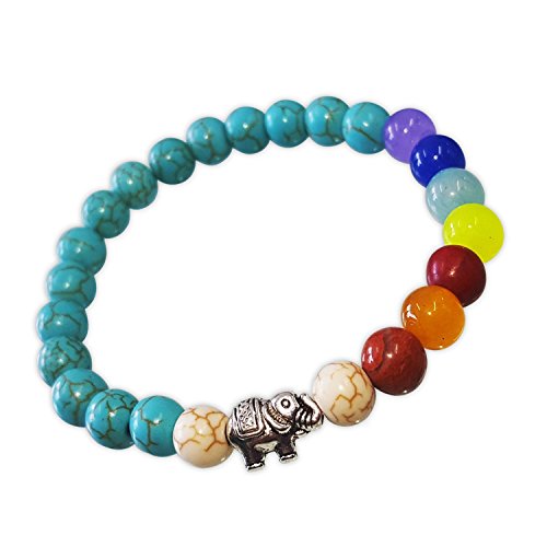 Image of Young & Forever Artisan Semi-Precious Gemstone Bracelet for Women & Girls - 7 Chakra Healing Crystal Jewellery with Heart Locket, Tree of Life & Divine Charms - Ideal Birthday
