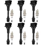 ECCPP UF401 6 ignition coils with 6 iridium Spark Plugs for Nissan 350Z for Infiniti M35/FX35 3.5L 2003-2008 UF401 IGC0007 610-58649