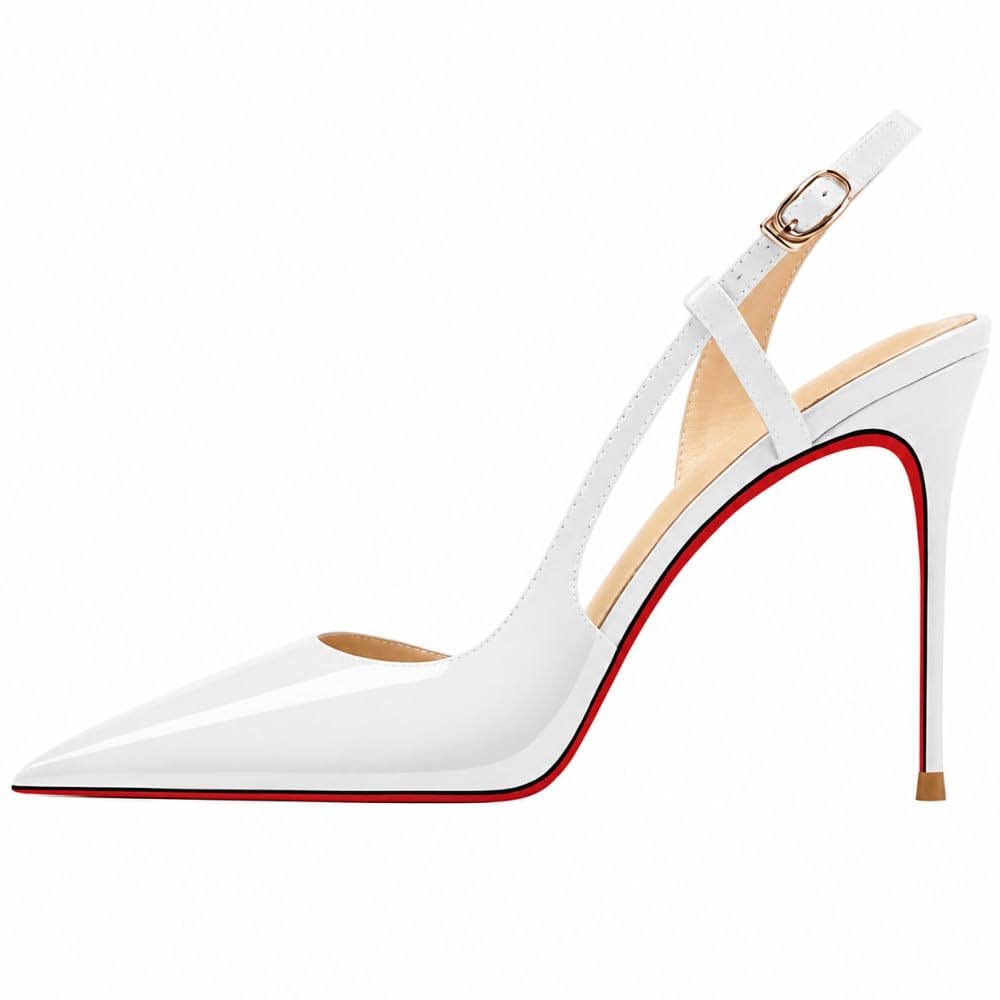 LVJMJ dwukolorowe obcasy typu slingback dla kobiet szpilki na imprezę