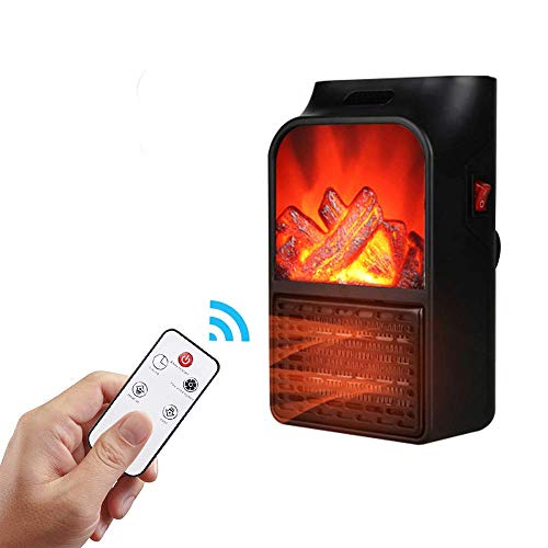 Tragbare Elektroherd Heizung Lampe LED Flammeffekt Holz Kamin Wohnkultur für Wohnzimmer Thermostat mit Überhitzungsschutz Home Decoration &