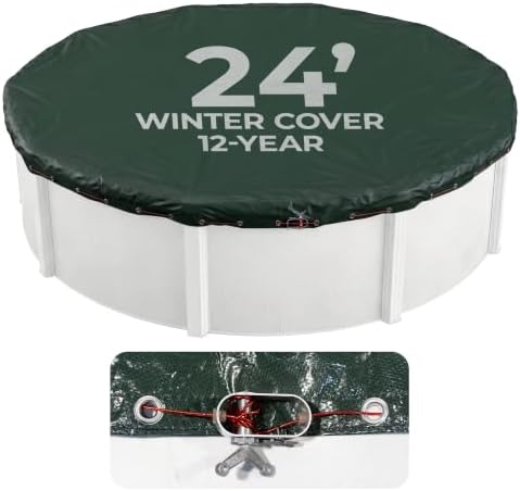 Blue Wave Arctic Armor 24-ft Round Above Ground Pool Winter Cover, Green