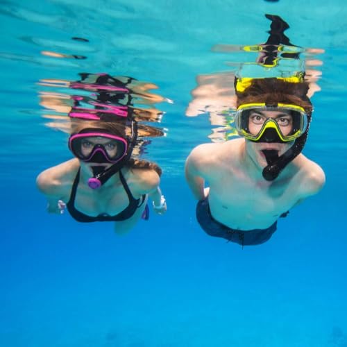 Combo Máscara y Tubo de Snorkel Seco TUSA Sport Visio Tri-Ex Serie Negra Adultos miniatura 5