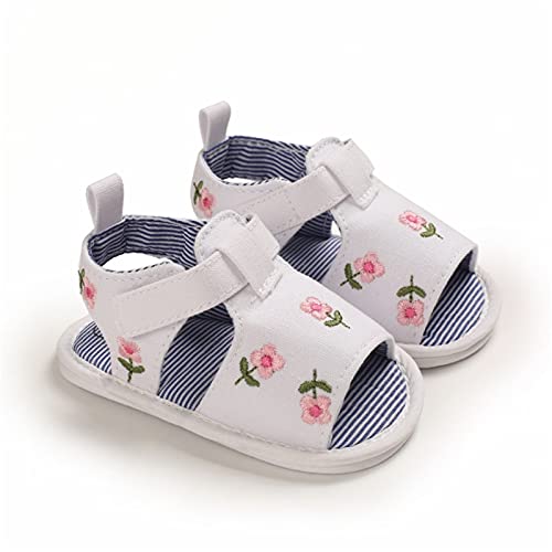 EnJoCho Infant Baby Girls Summer Hollow Sandals Flower Soft Sole Newborn Toddler First Walker Crib Dress Shoes Prewalker2