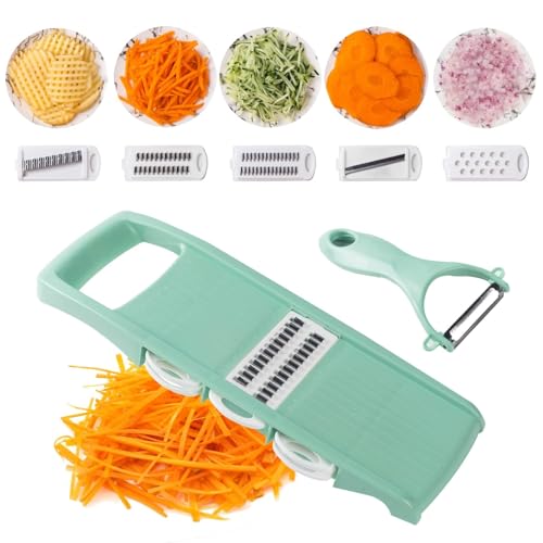 Set cortador de vegetales 6 en 1 con pelador y varias cuchillas miniatura 1