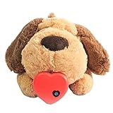 3T GROUP Puppy Heartbeat Toy Sleep Aid,Dog Heartbeat Toy for Anxiety Relief,Puppy Essentials Stuffed Animal Calming Plush Toys Sleep Pillow for Dogs(Yellow)