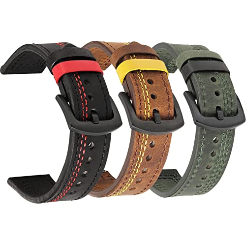 Bracelet de montre en cuir 22mm universel aux finitions soignées