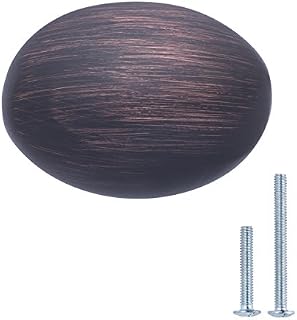 Amazon Basics Football Cabinet Knob, 1.38" Diameter, Satin Nickel, 25-Pack