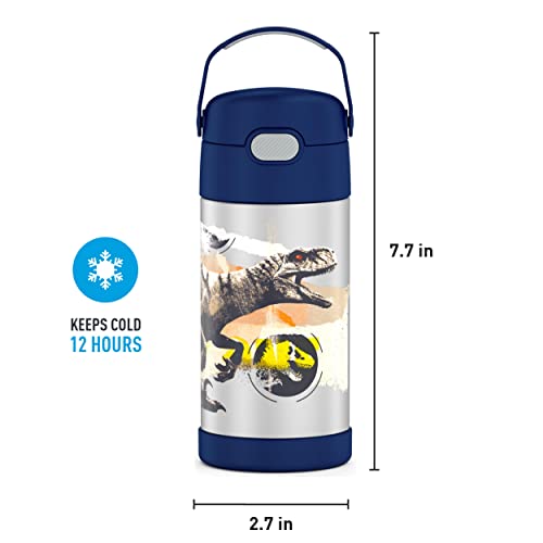 Thermos Jurassic World: Dominion Funtainer 12 Ounce Stainless Steel Vacuum Insulated Kids Straw Bottle #TOP4