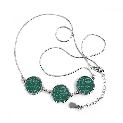 Calcul scientifique idée cadeau collier avec chaîne motif géométrique pour diplômé