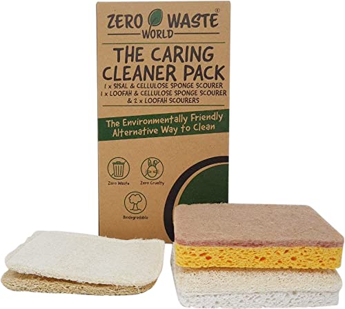 ZERO WASTE WORLDEco Sponge-eco Friendly Washing up sponges, Natural Cleaning Products for Home ,Non Scratch