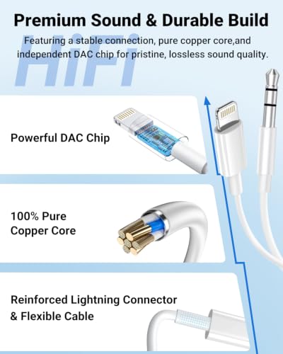 Seulliya MFi Certified Lightning Aux Cable