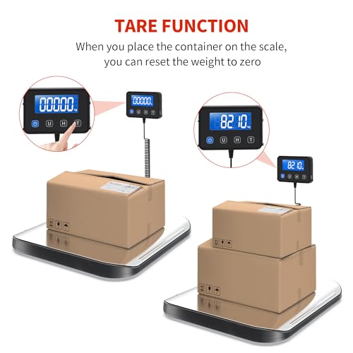 kkz shipping scale 440 lb heavy duty postal scale for packages large mailing scale for postage industrial small business laundry warehouse stainless steel