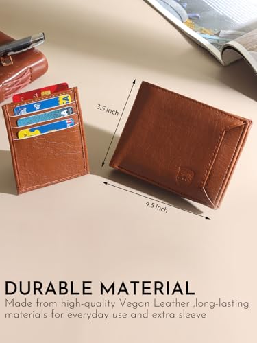 Image of SAMTROH Men's Faux Leather Wallet , Tan