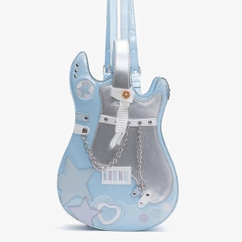 Bolso con forma de guitarra y correa ajustable para llevar tus básicos con estilo 3