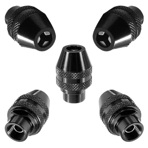 5-Pack 4486 Quick Change Keyless Chuck Adapter Kit Replacement for Dremel Rotary Tools 1/32' to 1/8' Shank...