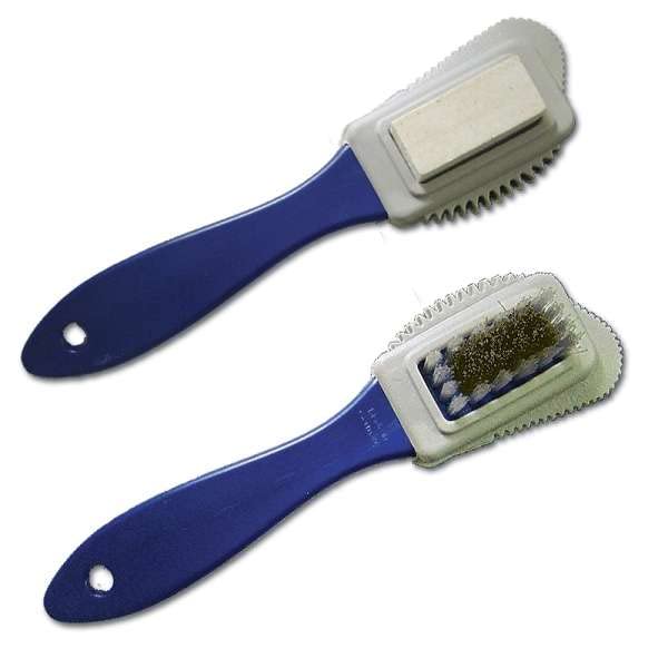 Brosse à trois faces Lea contre la saleté du nubuck et daim