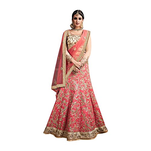 Lehenga choli indien de mariage brodé zari et sa robe bollywood imp 621