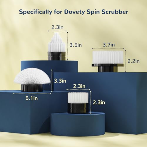 Image of Electric Spin Scrubber Accessories, 4 Brush Heads, Suitable for Dovety Cleaning Brush