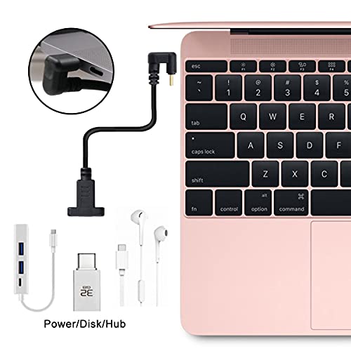 CY Cable 360 Degree Opposite U Shape Back Angled USB-C USB 3.1 Type C Male to Female Extension Data Cable 30cm - Image 2