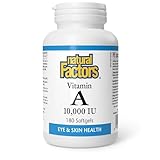 Natural Factors Vitamin A 10,000 IU, 180 Softgels, Supports Eye, Skin & Immune Health, Proudly Canadian